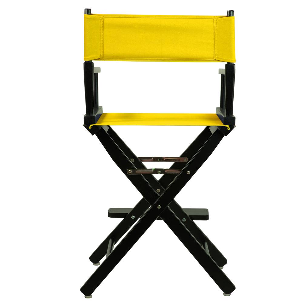24'' Director's Chair Black Frame-Gold Canvas - Casual Home