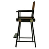 24'' Director's Chair Black Frame-Brown Canvas - Casual Home