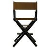 24'' Director's Chair Black Frame-Brown Canvas - Casual Home