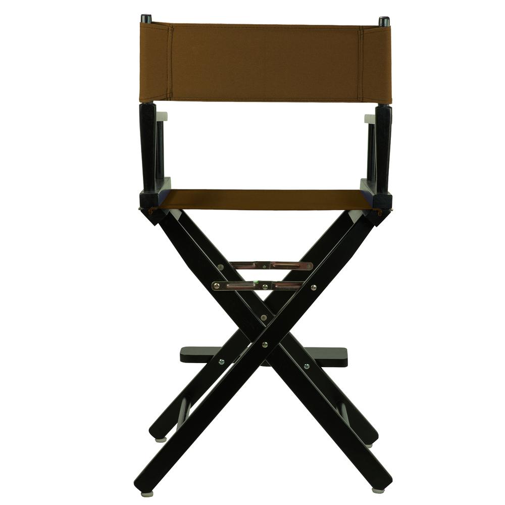 24'' Director's Chair Black Frame-Brown Canvas - Casual Home