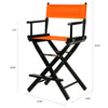 24'' Director's Chair Black Frame-Tangerine Canvas - Casual Home