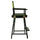 24'' Director's Chair Black Frame-Lime Green Canvas - Casual Home