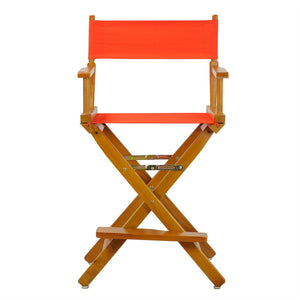24'' Director's Chair Honey Oak Frame-Orange Canvas - Casual Home