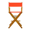 24'' Director's Chair Honey Oak Frame-Orange Canvas - Casual Home