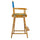 24'' Director's Chair Honey Oak Frame-Turquoise Canvas - Casual Home