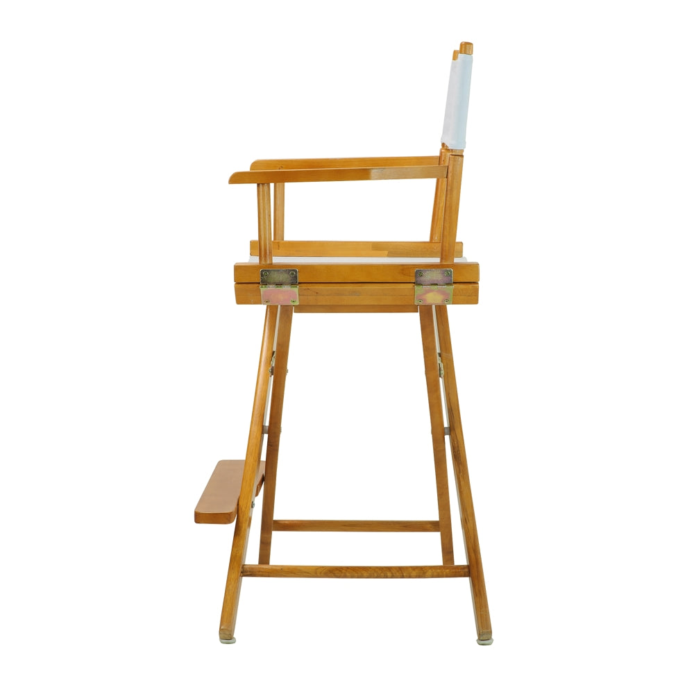 24'' Director's Chair Honey Oak Frame-White Canvas - Casual Home
