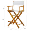 24'' Director's Chair Honey Oak Frame-White Canvas - Casual Home