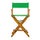 24'' Director's Chair Honey Oak Frame-Green Canvas - Casual Home