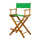 24'' Director's Chair Honey Oak Frame-Green Canvas - Casual Home