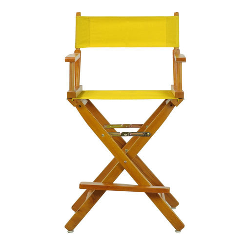 24'' Director's Chair Honey Oak Frame-Gold Canvas - Casual Home