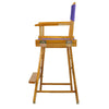 24'' Director's Chair Honey Oak Frame-Purple Canvas - Casual Home