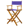 24'' Director's Chair Honey Oak Frame-Purple Canvas - Casual Home