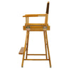 24'' Director's Chair Honey Oak Frame-Brown Canvas - Casual Home