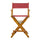 24'' Director's Chair Honey Oak Frame-Burgundy Canvas - Casual Home