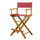 24'' Director's Chair Honey Oak Frame-Burgundy Canvas - Casual Home