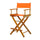 24'' Director's Chair Honey Oak Frame-Tangerine Canvas - Casual Home