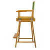 24'' Director's Chair Honey Oak Frame-Lime Green Canvas - Casual Home
