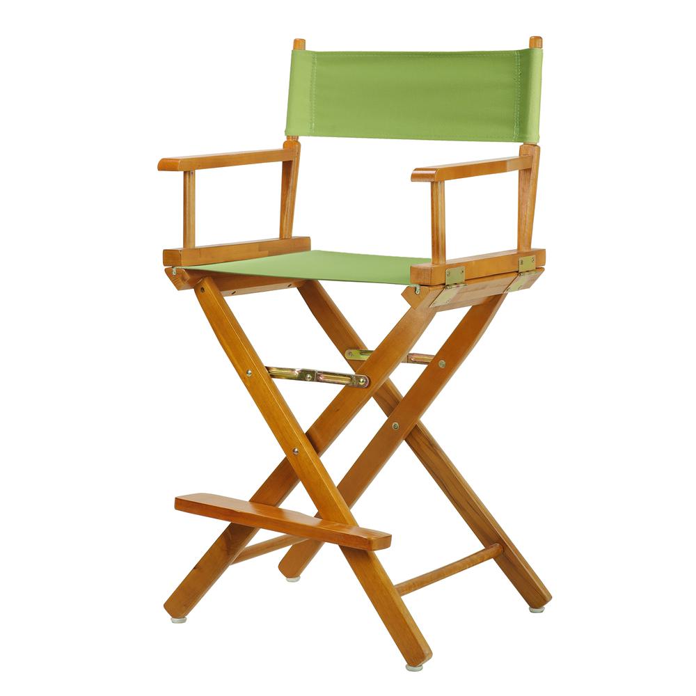 24'' Director's Chair Honey Oak Frame-Lime Green Canvas - Casual Home