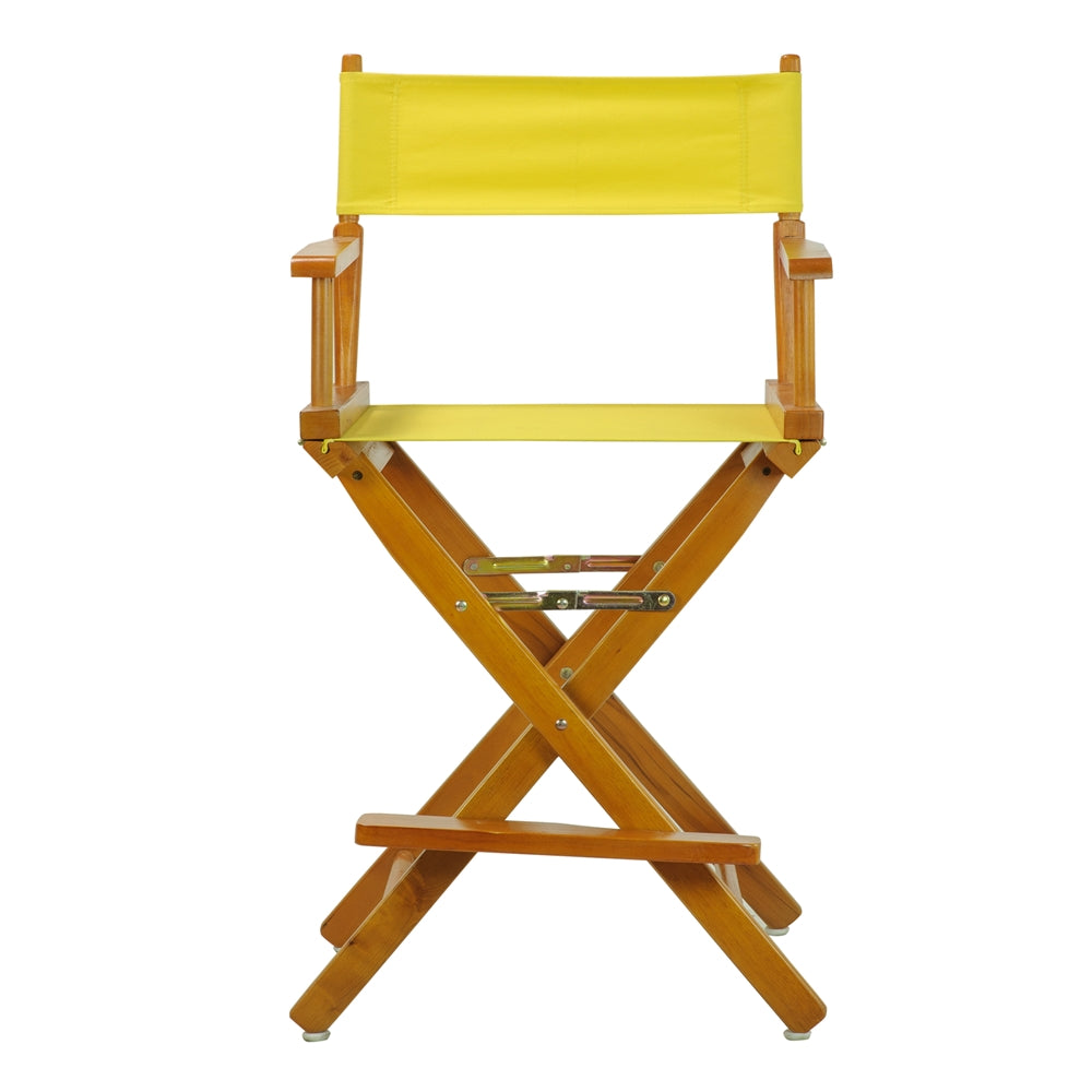 24'' Director's Chair Honey Oak Frame-Royal Blue Canvas - Casual Home