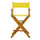 24'' Director's Chair Honey Oak Frame-Royal Blue Canvas - Casual Home