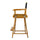 24'' Director's Chair Honey Oak Frame-Black Canvas - Casual Home