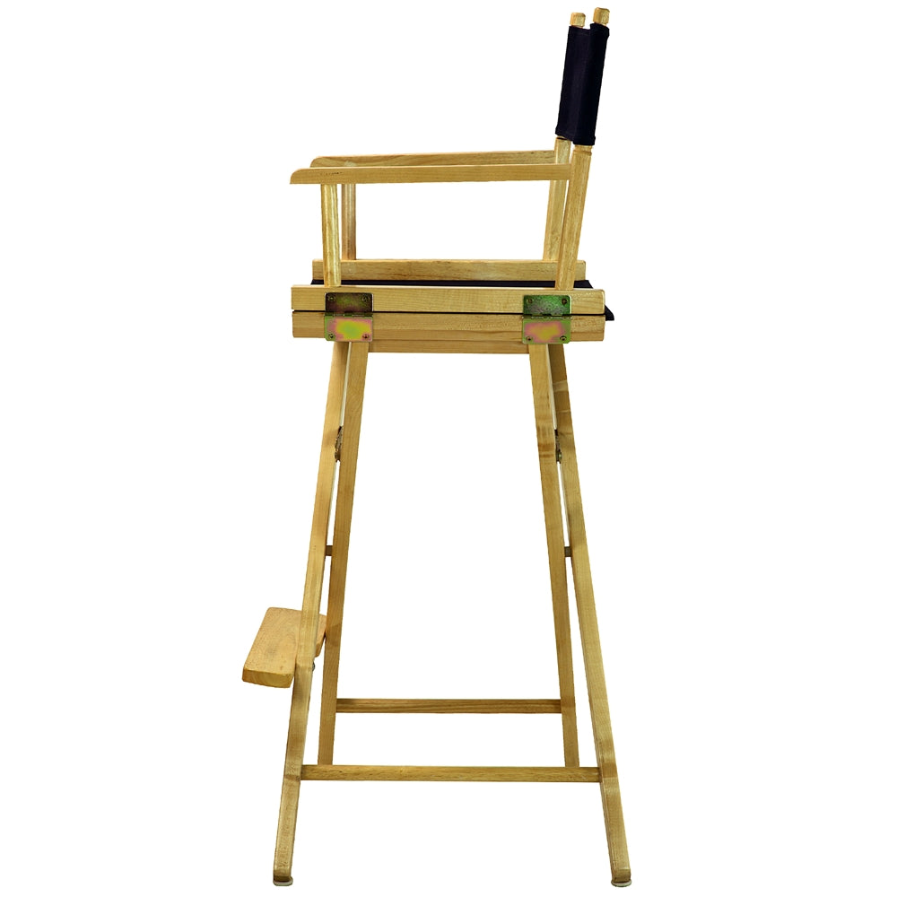 30'' Director's Chair Natural Frame-Navy Blue Canvas - Casual Home