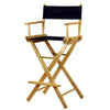 30'' Director's Chair Natural Frame-Navy Blue Canvas - Casual Home
