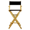 30'' Director's Chair Natural Frame-Black Canvas - Casual Home