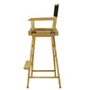 30'' Director's Chair Natural Frame-Black Canvas - Casual Home
