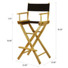 30'' Director's Chair Natural Frame-Black Canvas - Casual Home