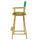 30'' Director's Chair Natural Frame-Teal Canvas - Casual Home