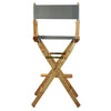 30'' Director's Chair Natural Frame-Gray Canvas - Casual Home