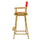 30'' Director's Chair Natural Frame-Orange Canvas - Casual Home