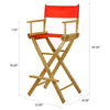 30'' Director's Chair Natural Frame-Orange Canvas - Casual Home