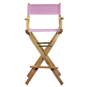 30'' Director's Chair Natural Frame-Pink Canvas - Casual Home