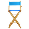 30'' Director's Chair Natural Frame-Turquoise Canvas - Casual Home