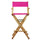 30'' Director's Chair Natural Frame-Magenta Canvas - Casual Home