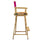 30'' Director's Chair Natural Frame-Magenta Canvas - Casual Home