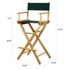 30'' Director's Chair Natural Frame-Hunter Green Canvas - Casual Home