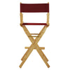 30'' Director's Chair Natural Frame-Burgundy Canvas - Casual Home