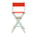 30'' Director's Chair White Frame-Red Canvas - Casual Home