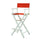 30'' Director's Chair White Frame-Red Canvas - Casual Home