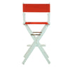 30'' Director's Chair White Frame-Red Canvas - Casual Home