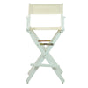 30'' Director's Chair White Frame-Natural/Wheat Canvas - Casual Home