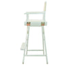 30'' Director's Chair White Frame-Natural/Wheat Canvas - Casual Home