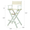 30'' Director's Chair White Frame-Natural/Wheat Canvas - Casual Home