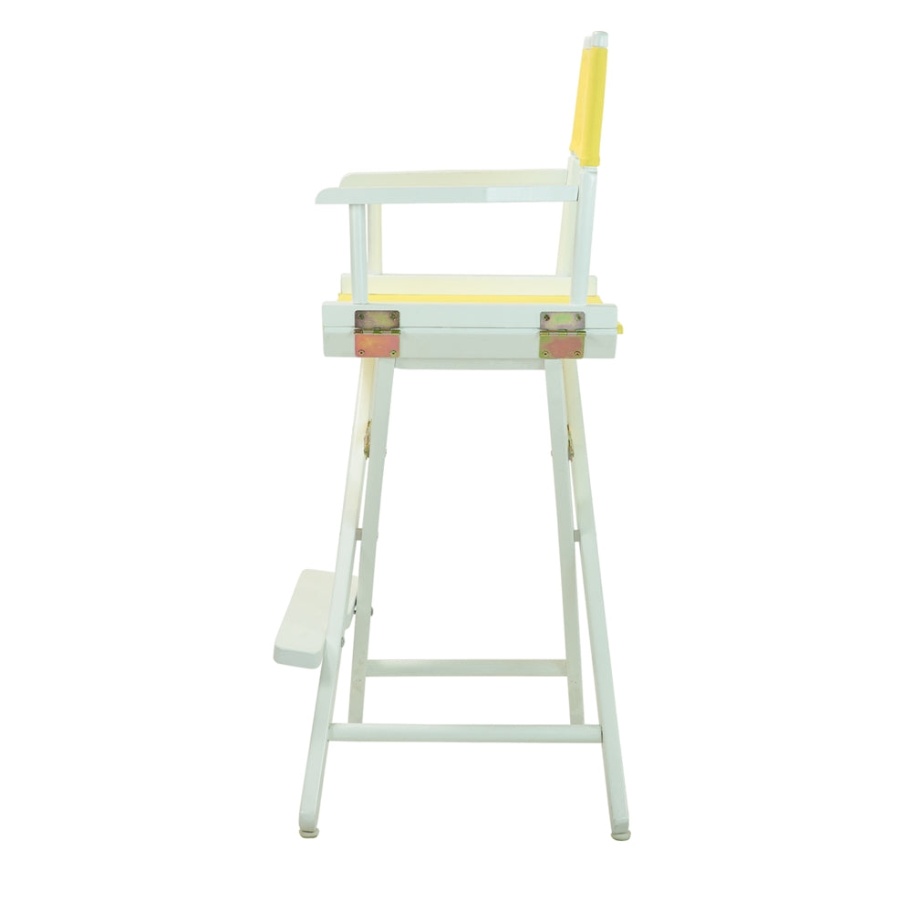 30'' Director's Chair White Frame-Yellow Canvas - Casual Home