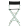 30'' Director's Chair White Frame-Black Canvas - Casual Home