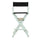 30'' Director's Chair White Frame-Black Canvas - Casual Home