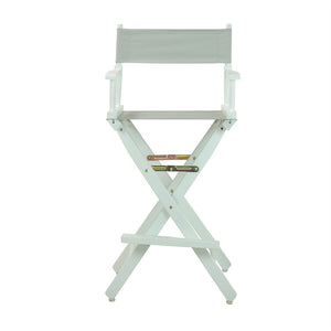 30'' Director's Chair White Frame-Gray Canvas - Casual Home
